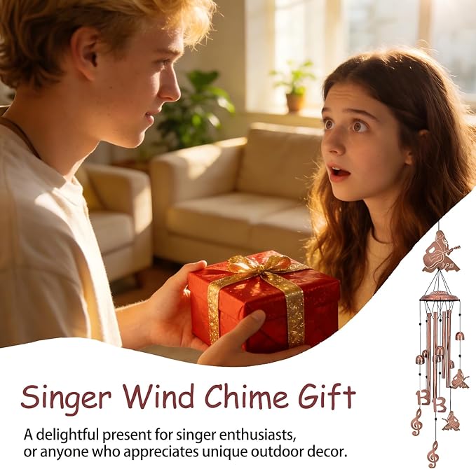 Taylor Music Lovers Singer's Merch Wind Chimes for Outside, Metal Windchimes Outdoors, Singer's Gifts for Women Men, Memorial Birthday Gifts, Garden Decor for Outside, Home, Patio, Yard, Lawn (Singer)