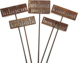 Classic Metal Garden Markers 19 Inches Tall (kale, Naturally Rusted)