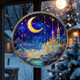 Fantasy Starry Acrylic Suncatcher Window Hanging Book Reader Gift Bookshelf Decor Book Lover Bookish Gift