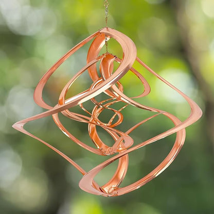 Red Carpet Studios The Original Cosmix Deluxe Helix Wind Spinner, Large 20-Inch, Triple Copper