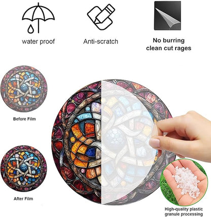 Delicate Mandala Flower Acrylic Suncatcher - Stained Glass Window Hanging for Garden or Indoor Spaces - Artistic Hanging Decoration for Spiritual Spaces, Gift for Friends and Family