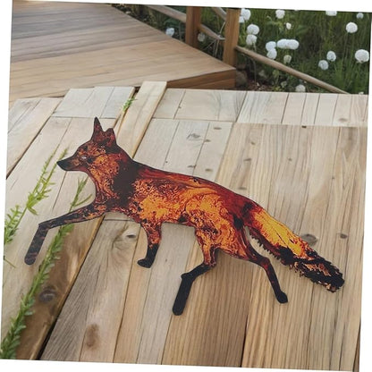 Kisangel Outdoor Stake Art for Garden Creative Hollow Design Iron Sculpture Easy to Install Lawn Ornament Durable Courtyard Decoration