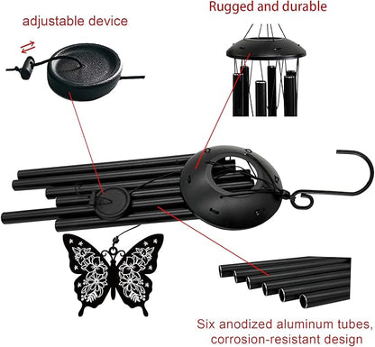 Wind Chimes for Mom - Birthday Gift from Daughter or Son, Perfect for Mother's Day, Christmas, Valentine's, Thanksgiving | Soothing Wind Bell, Gift for Mom Who Has Everything (Butterfly 2)