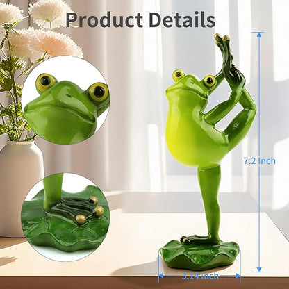 Garden Frog Statues – Funny Outdoor Figurines for Yard, Patio, Lawn, Indoor Decor – Cute Animal Ornaments & Plant Hangers – Birthday for Women (1 Pack - Dancing Frog)