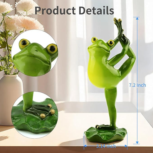 Garden Frog Statues – Funny Outdoor Figurines for Yard, Patio, Lawn, Indoor Decor – Cute Animal Ornaments & Plant Hangers – Birthday for Women (1 Pack - Dancing Frog)