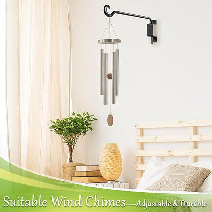 Qiang Ni Plant Hanger Outdoor: 12 Inch Bird Feeder Bracket for Garden Patio Decor - Swivel Adjustable Wall Mount Plant Hook for Hanging Flower Baskets