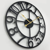 Large Outdoor Clock, Silent Non-Ticking Battery Operated Outdoor Wall Clock, Black Modern Metal Wall Clock for Patio, Porch, Pool Area, Kitchen, Bedroom, Living Room, Farmhouse Decor - 20 Inch