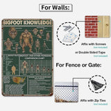Sasquatch Bigfoot Gifts for Men Bigfoot Knowledge Bigfoot Vintage Tin Sign, Bigfoot Yard Decor 8x12 Inches Bigfoot gifts for Men
