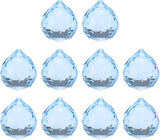 M METERXITY 10-Pack Crystal Ball Prisms, 24mm/0.94 Inch Chandelier Pendant Maker Hanging Crystals Chandelier Prisms for Home/Windows/Garden/DIY Decoration[Silver]