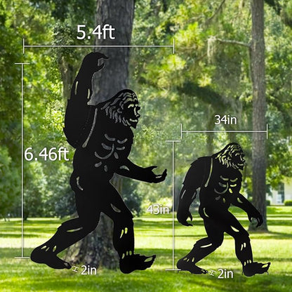 Bigfoot Outdoor Garden Decor, 6.6ft Bigfoot Outdoor Statues Metal Yard Art, Big Foot Sasquatch Birthdays Gifts for Men Women Dad Boys for Patio, Backyard Decorations