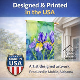 Caroline's Treasures Tennessee Iris in Watercolor House Flag Large Porch Sleeve Pole Decorative Outside Yard Banner Artwork Wall Hanging, Polyester, House Size, Multicolor
