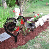 Personalized Cemetery Memorial Metal Stakes, Cardinals Memorial Grave Markers,Graden Decorations for Loss of Mother Father, Outdoor Sympathy Decor Gift