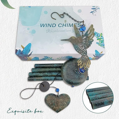 ASTARIN Hummingbird Wind Chimes Outside Unique Hummingbird Gifts All Metal Wind Chimes for Love One Gifts for Mom, Grandma, Daughter, Decoration for Home, Garden, Patio, Backyard.(29”)