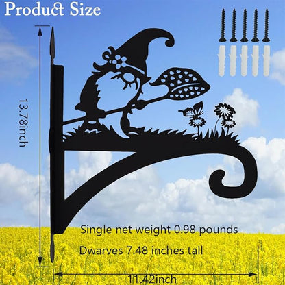 Heavy Bracket for Chimes,Not Easy to Break, Can be Used for Metal Hummingbird Feeder Stand, Wind Chime Hanger. Plant Hanger Indoor are More Lovely （Midget Chasing Butterfly） to Decorate Your Home