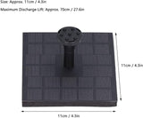 Solar Water Fountain for Bird Bath,Solar Bird Bath Fountains Pump with 6 Nozzles Monocrystalline Silicon Square Floating Outdoor Solar Water Pump for Garden, Pond, Pool