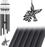 Hummingbird Wind Chimes for Outside,Sympathy Garden Decor Gifts for Women Mom and Grandma,Christmas Windchime in Loving Memory Outdoor Decoration for Yard, Patio, Porch, Lawn, Landscape，Halloween