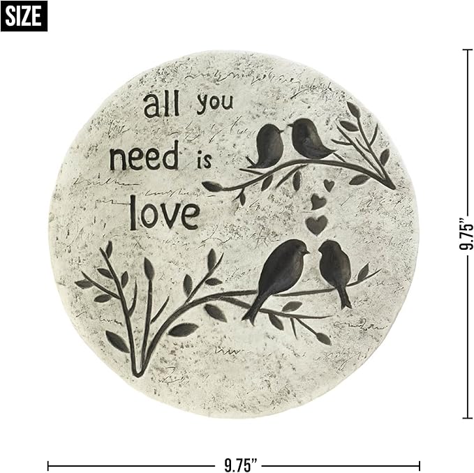Koehler 10017998 9.75 Inch All You Need is Love Stepping Stone