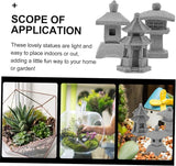 POPETPOP 4sets Durable Sandstone Statue Small Model for Garden Decor Home Desktop Ornaments 3pcs*4