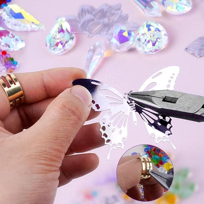 JYNTERPLAY 434Pcs Sun Catchers DIY Making Kit for Adults Arts and Crafts Crystal Suncatcher Hanging Prism Rainbow Maker for Indoor Window Garden Christmas Decor Fairy Lotus