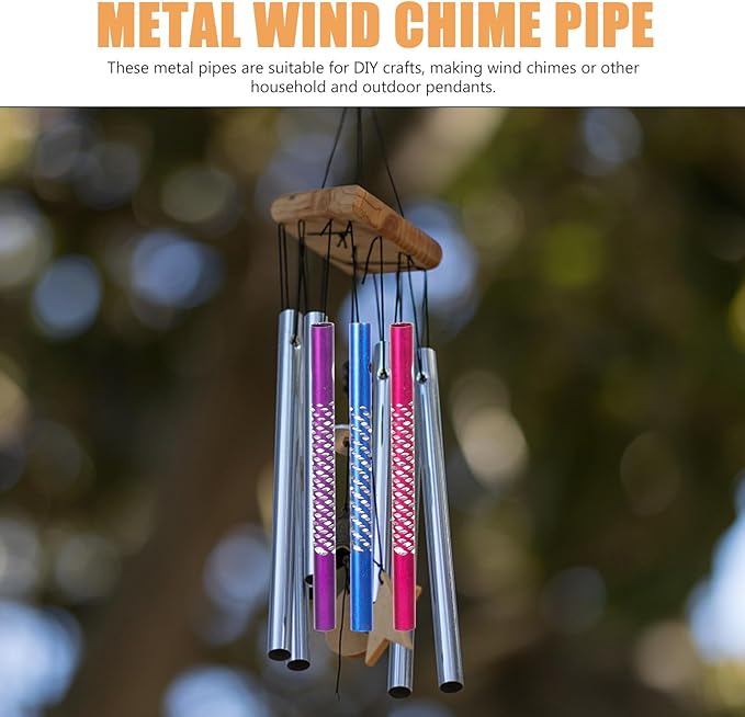 BESPORTBLE 50Pcs Wind Chime Tubes for DIY Craft Supplies Metal Tubes for Wind Chime Making Outdoor Garden Decoration and Kids Toy