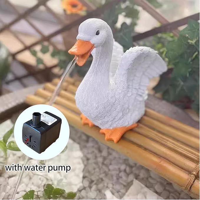 Spitters for Small Ponds with Water Pump, Animal Pond Spitters, Outdoor Water Feature Statue with Hose,Fish Tank Automatic Circulation