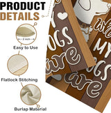 Dyrenson Home is Where My Dogs are Decorative Garden Flag, Pet Paw Print Yard Outside Home Decorations Dog Lover Gifts, Farmhouse Rustic Burlap Outdoor Small Decor Double Sided 12 x 18