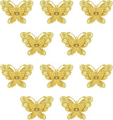 10pcs Gold Butterfly Metal Hanging Suncatcher Parts Window Pendant DIY Ornament Hand-Crafts Gifts