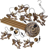 37" Flying Pigs Wind Chimes Outdoor Decor - with 6 Bells 7 Pigs Wind Chimes, Mobile Romantic Fly Pigs Wind Catcher, Bronze Pig Wind Bells for Home, Mom Gifts, Balcony, Tree, Festival Garden Decoration