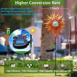 TAKE ME Sun Solar Lights Garden Outdoor Waterproof Metal Stakes for Patio Yard Walkway LawnPatio Mothers Day Gifts Mom Wife Grandma (Red Sun)