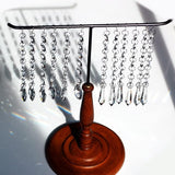 Teardrop Crystals Garland 12 Strands, 38mm/55mm Hanging Chandelier Crystals Beads Chain for Decoration Clear GOLDENHAITAI