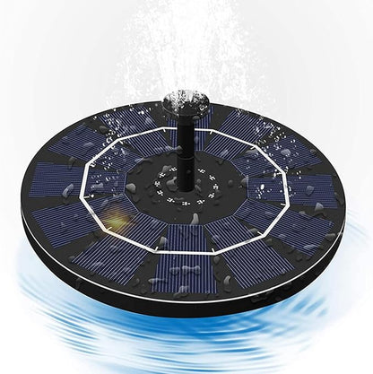 Meichoon Solar Fountain Pump 3.5W with 6 Nozzles Birdbath Water Feature Independent Floating Fountain for Gardens Ponds Fish Tanks Aquariums Outdoors MY01