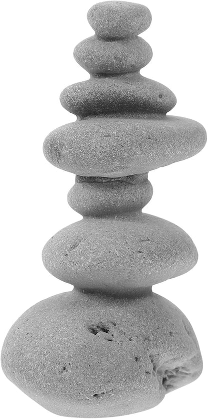 Happyyami Stacking Zen Stones Handmade Rocks Statues Japanese Garden Decor Office Relaxing Yoga Meditation Accessories Style L