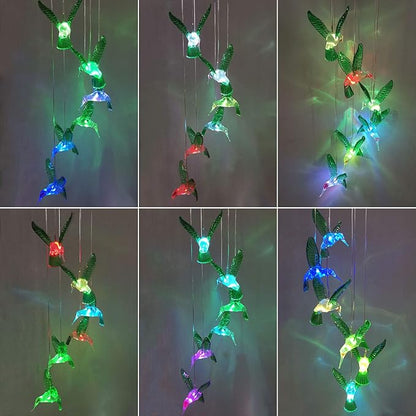 Mother Gifts, Hummingbird Gifts for Grandma, Hummingbird Wind Chimes Outdoor,Solar Wind Chime, Gift for mom, Birthday Gift for Women, Garden Decor, Yard Decor