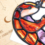 Otter Lover Handmade Resin Suncatchers, Artisan Boho Sun Catcher Stained Glass Effect Window Hanging Garden Decor, Gift for Mother's Day Mom Grandma Wife Women