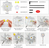 6Pcs Sparkly Pinwheels for Yard and Garden, Reflective Silver Wind Spinners Yard Decorations Outdoor Windmill, 9.5in Garden Pinwheels to Scare Birds, Silver