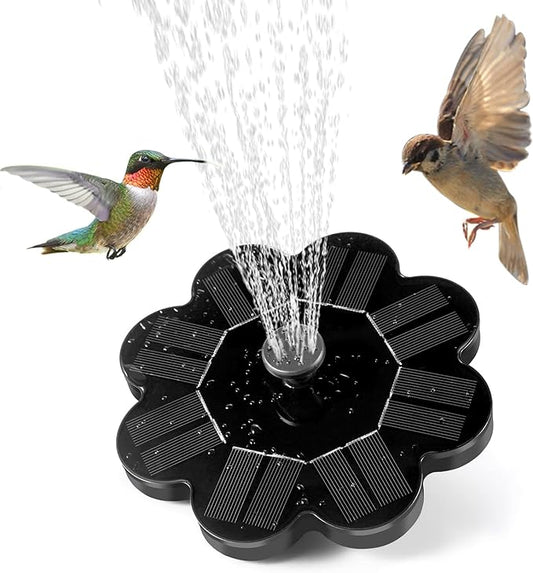 Qualife Solar Water Fountains Outdoor, Solar Powered Fountain Pump for Bird Bath,1.6W Solar Pond Fountain Pump for Garden Decor,Birdbath Pond Pool .