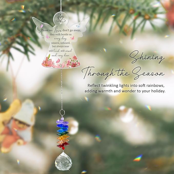 1 Layered Ornament Suncatcher - Still Loved Still Missed - Angel - Funeral Gift for Women, Men - Memorial Gifts for Loss of Loved One - Remembrance Keepsake - Mother's Day