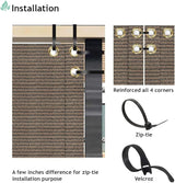 SunnyRoyal 3'x10' Balcony Privacy Fence Screen Apartment Railing Deck Cover, 3FT Outdoor Patio Screens with Zip Ties, HDPE Shade Cloth with Grommets, Mesh Fabric for Porch Backyard, Brown