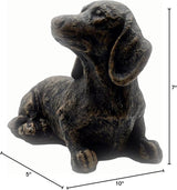 Solid Rock Stoneworks sm Sausage Dog-Autumn Brown- 7" Tall x 10" w x 5" d