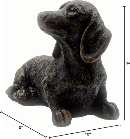 Solid Rock Stoneworks sm Sausage Dog-Autumn Brown- 7" Tall x 10" w x 5" d