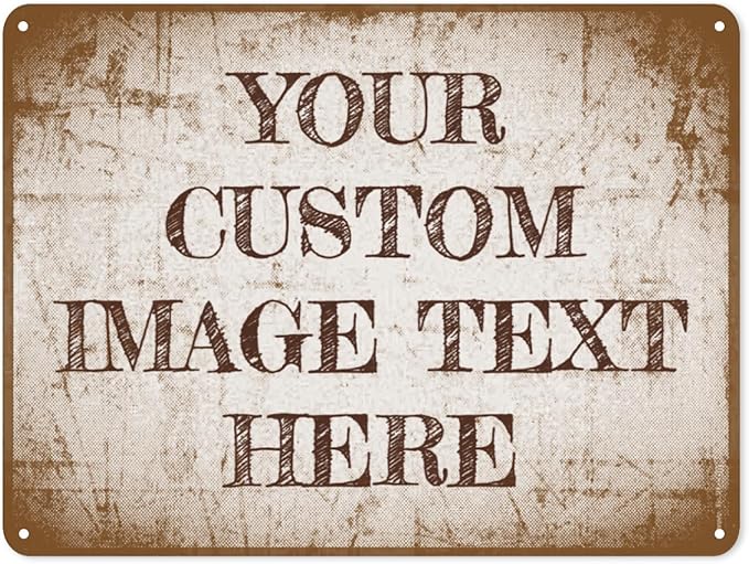 Custom Retro Metal Sign - Personalized Outdoor Sign, 12x17in