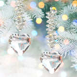 Memorial Gifts for Loss of Loved One, Sympathy Gift for Loss of Father Mother, Bereavement Gift Ideas Hanging Ornament with 45mm Clear Glass Heart Crystal Ball Prism Rainbow Maker Grief Gifts(Clear)