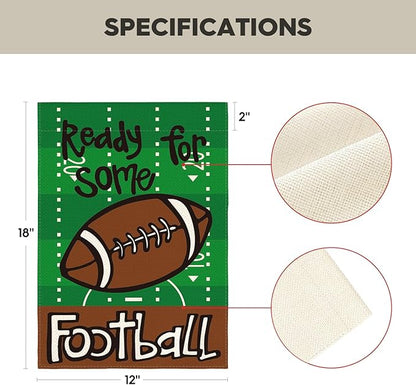 AVOIN colorlife Ready For Some Football Garden Flag 12x18 Inch Double Sided, The Big Game Sunday Yard Outdoor Flag