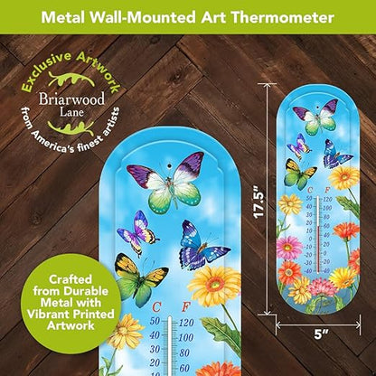 Briarwood Lane Fluttering Butterflies Metal Thermometer