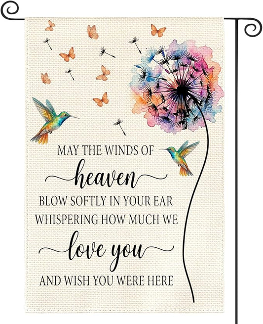 AVOIN colorlife Memorial Garden Flag 12x18 Inch Double Sided Outside, Inspirational Quote Remembrance Memorial Day Gravesite Yard Outdoor Decoration