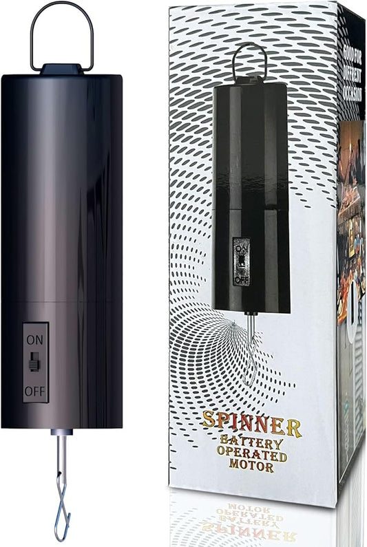 Aoedelyart Disco Ball Motor Hanging Display Motor Rotating Motor Multi-Purposes for Mirror Ball Wind Spinner,Wind Chime,Garden Decor,Hanging Ornament Outdoor Sculpture,20 RPM Medium Speed(Black)