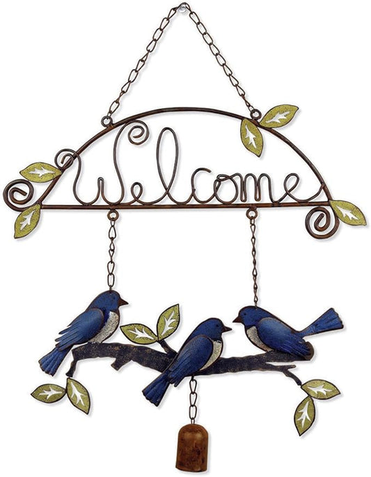 Sunset Vista Designs Garden Essentials Birds of a Feather Birdies Welcome Sign, 18-Inch Long