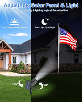 Solar Powered Spotlights Outdoor Waterproof Sunset Spot LED Lamp Ultra Bright for Tree, Flag, Lawn, Statue, Pool, Garden, House, Wall, Yard, Path Outdoor Landscape Uplighting 4 Pack Cool White