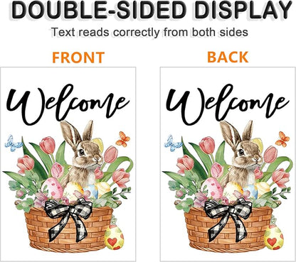 Seasonal Garden Flag Set of 12 Double Sided 12 x 18 Inch Small Yard Flag for Outside, Fall Give Thanks Christmas Valentine's Day Easter Outdoor Décor for All Seasons