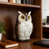 Owl Statue Garden Decor, Resin Waterproof Halloween Indoor Outdoor Lawn Yard Patio Office Living Room Decoration Gifts for Mom Women (8.3 Inch)